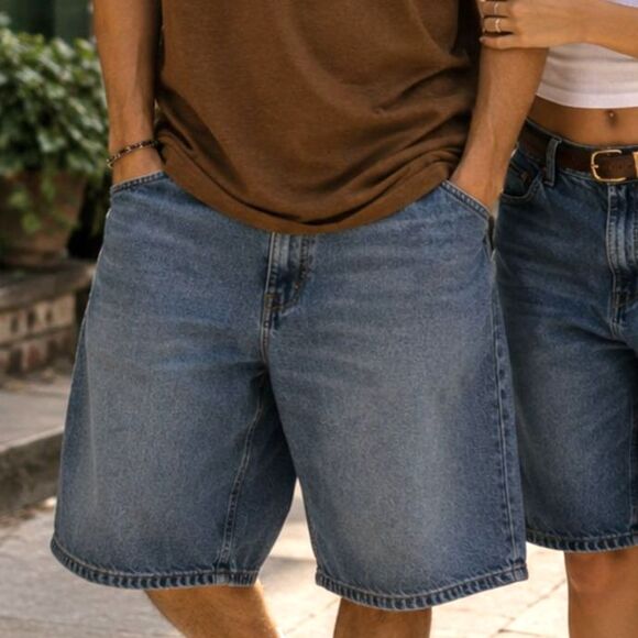 Levi's Other - Skater Streetwear Indie Relaxed Bermuda Denim Shorts Vintage Wash Levi's 550 36